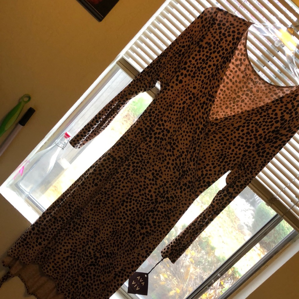 Leopard said otter Dress, soft, sexy, never worn